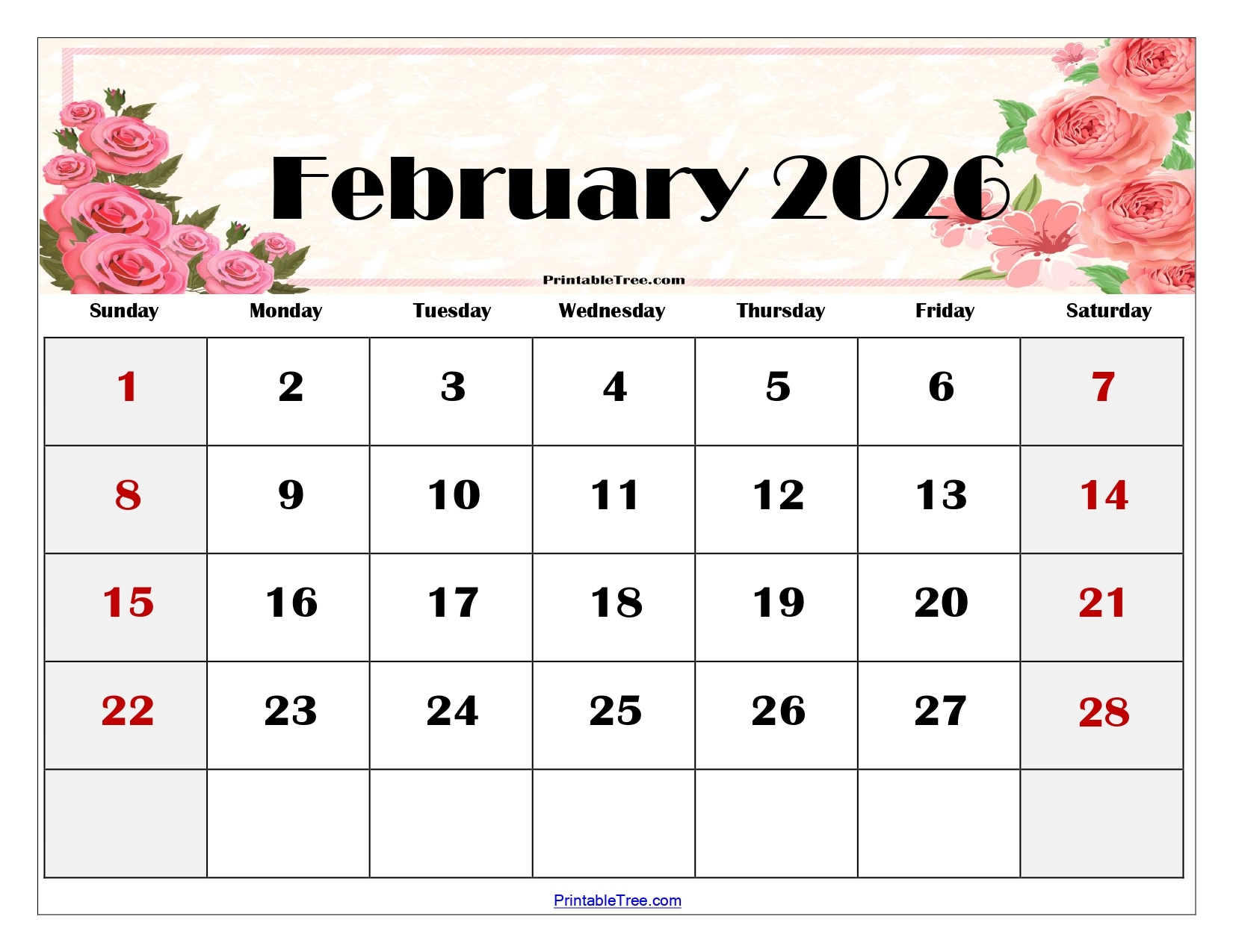February 2026 Holiday Calendar