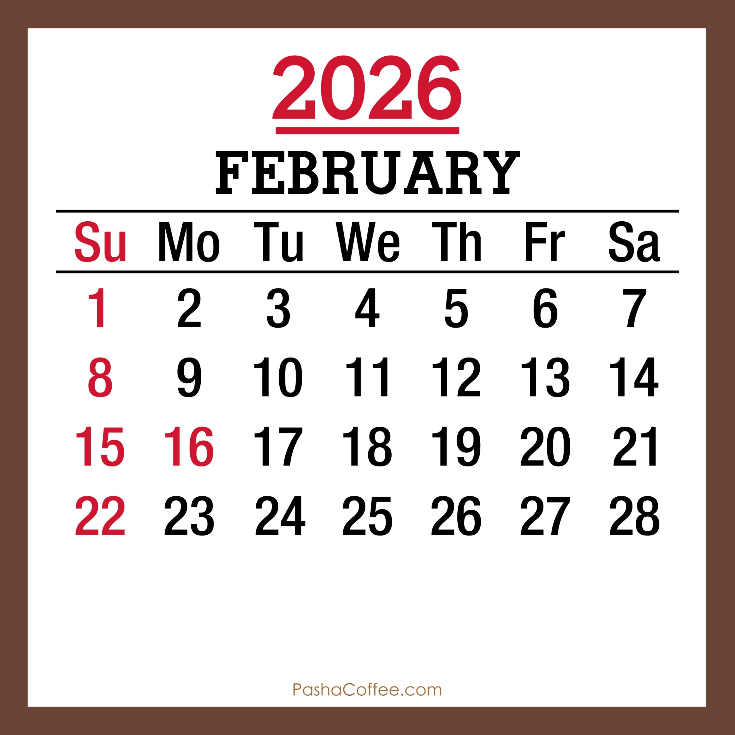 Holidays In February 2026