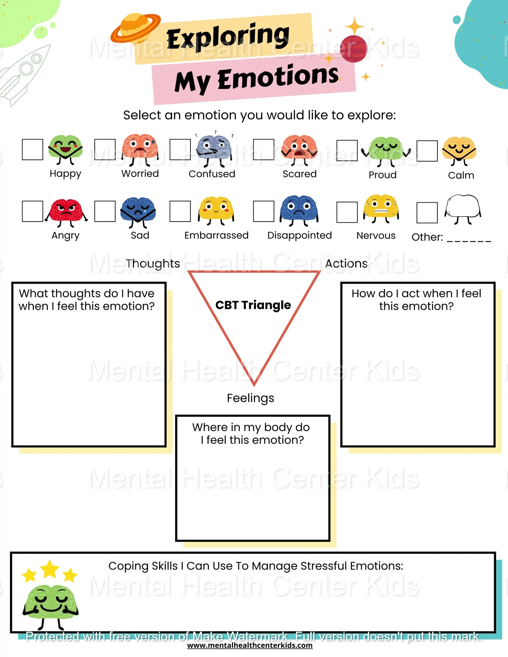 Social Emotional Worksheets For Elementary