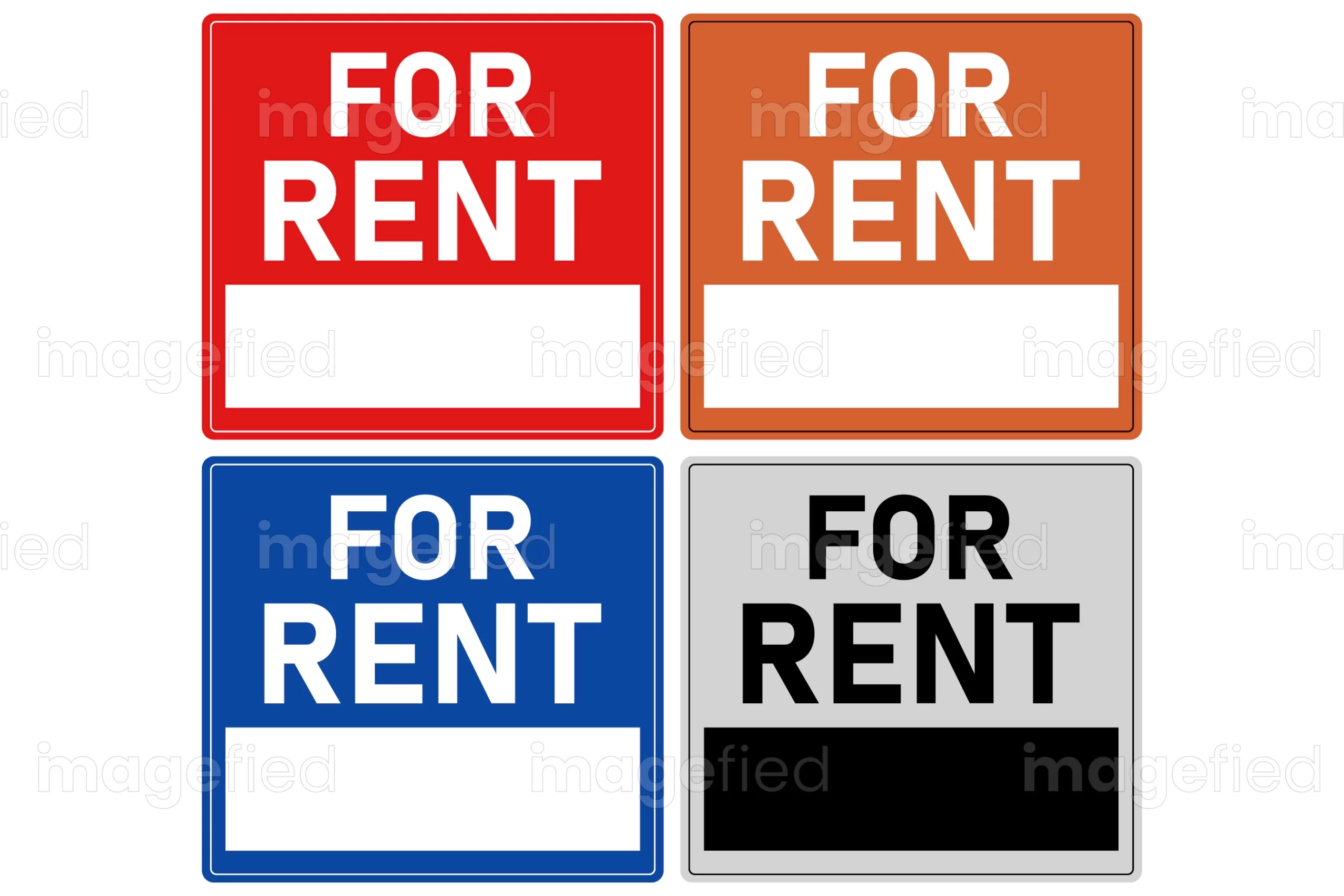 For Rent Sign Rent Sign Printable 4 Vibrant Backgrounds Eye Catching Designs