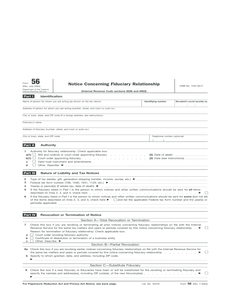 Form 56 Instructions Fill Out amp Sign Online DocHub