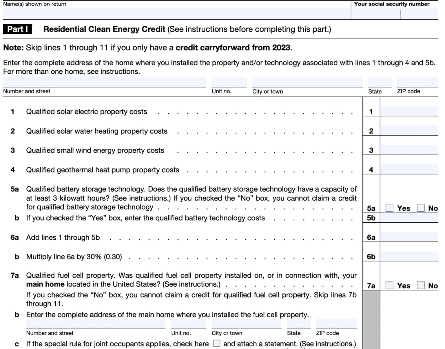Form 5695 Printable