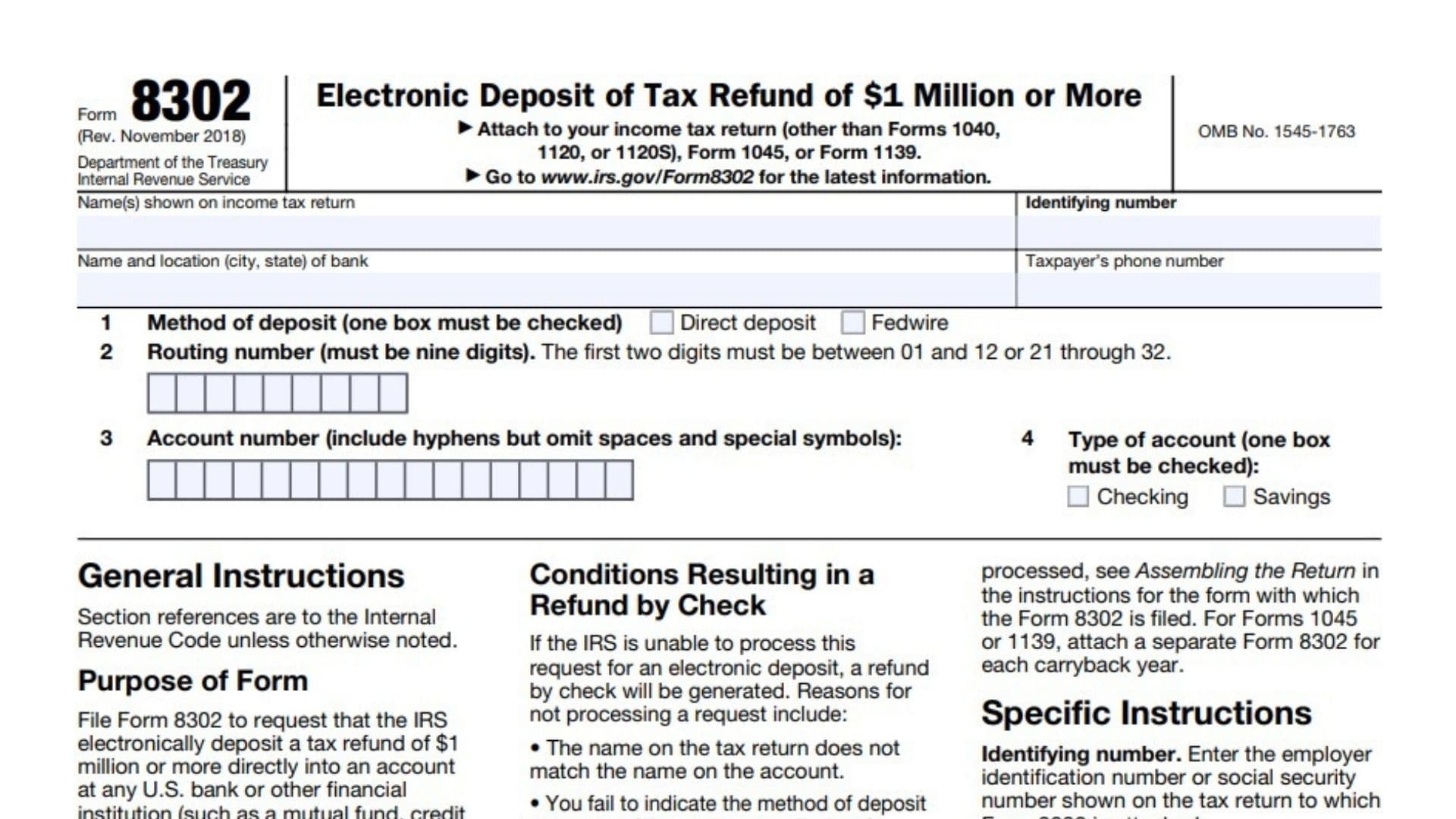 Form 8302 Instructions 2025 2026