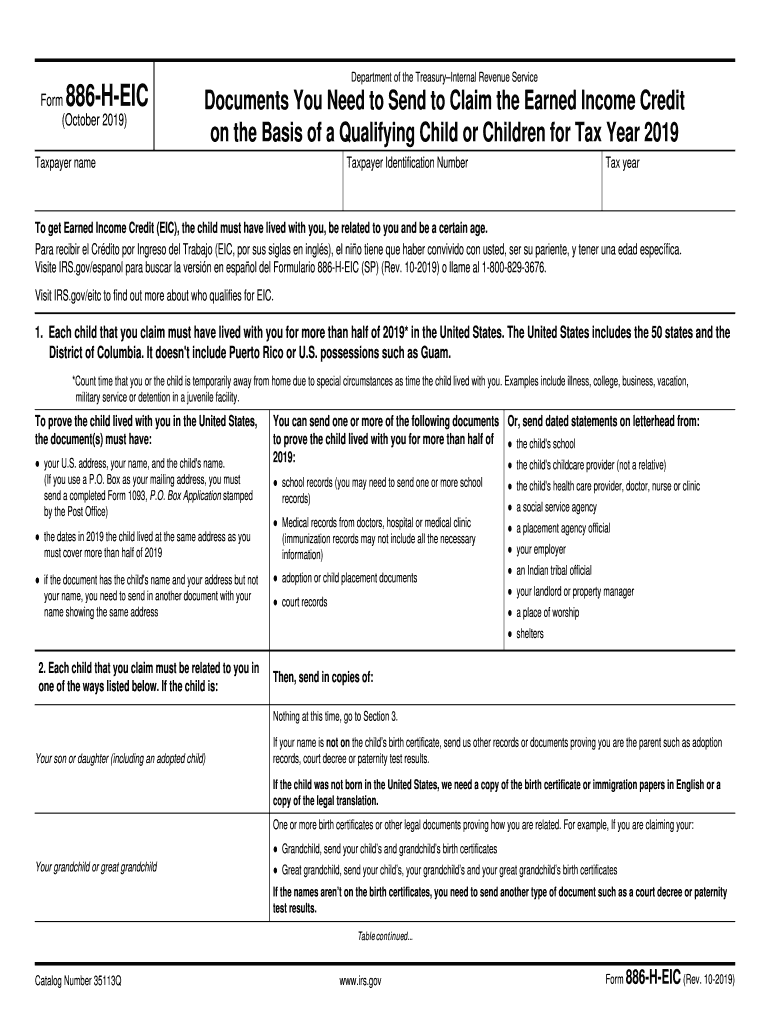 Irs Form Eic
