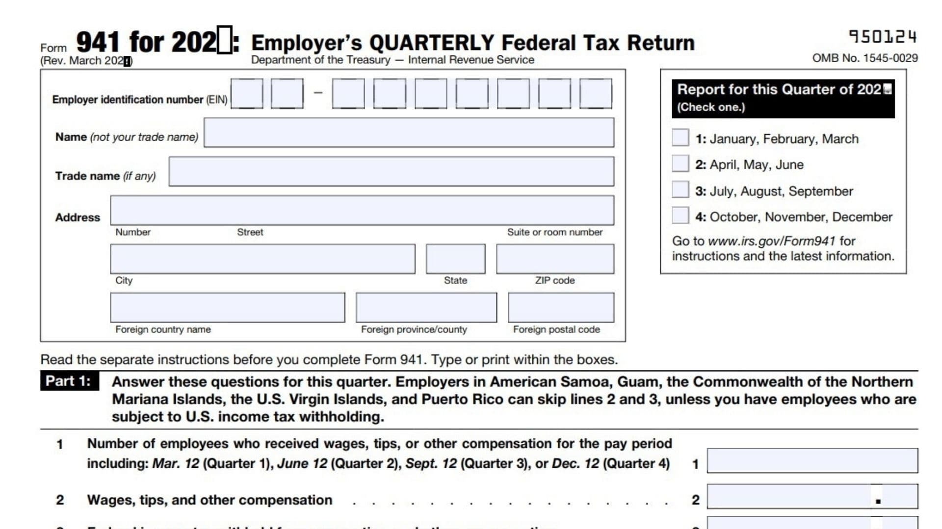Form 941 Instructions 2025 2026