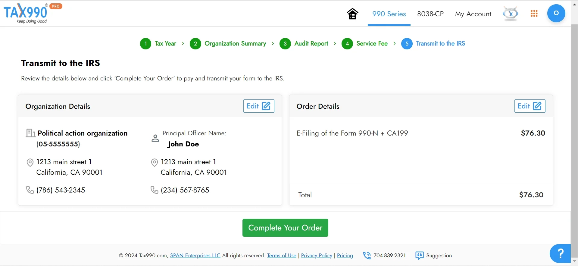Form 990 N e Postcard Online E file 990 N In 3 Steps Prior 