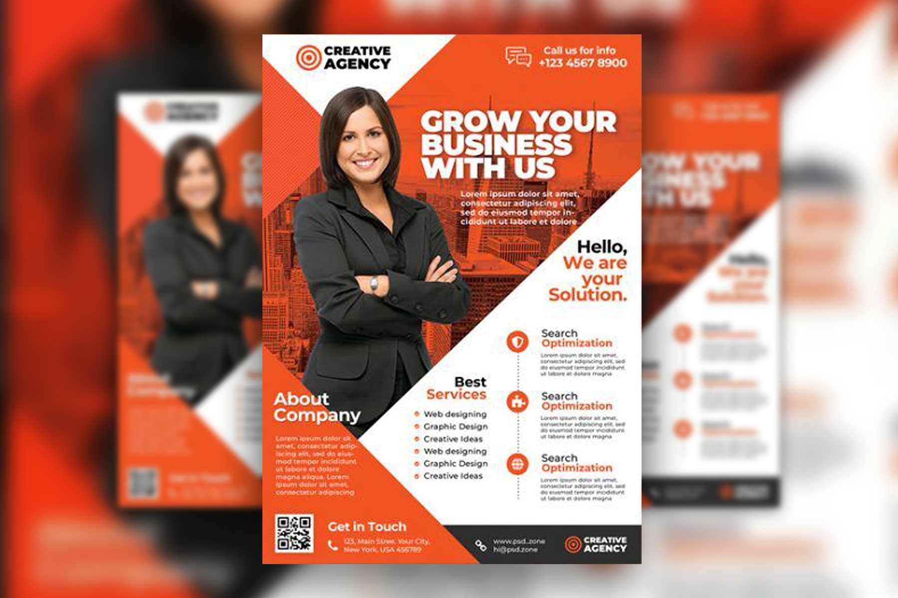 Four Corporate Business Flyer Design Templates Free Download 