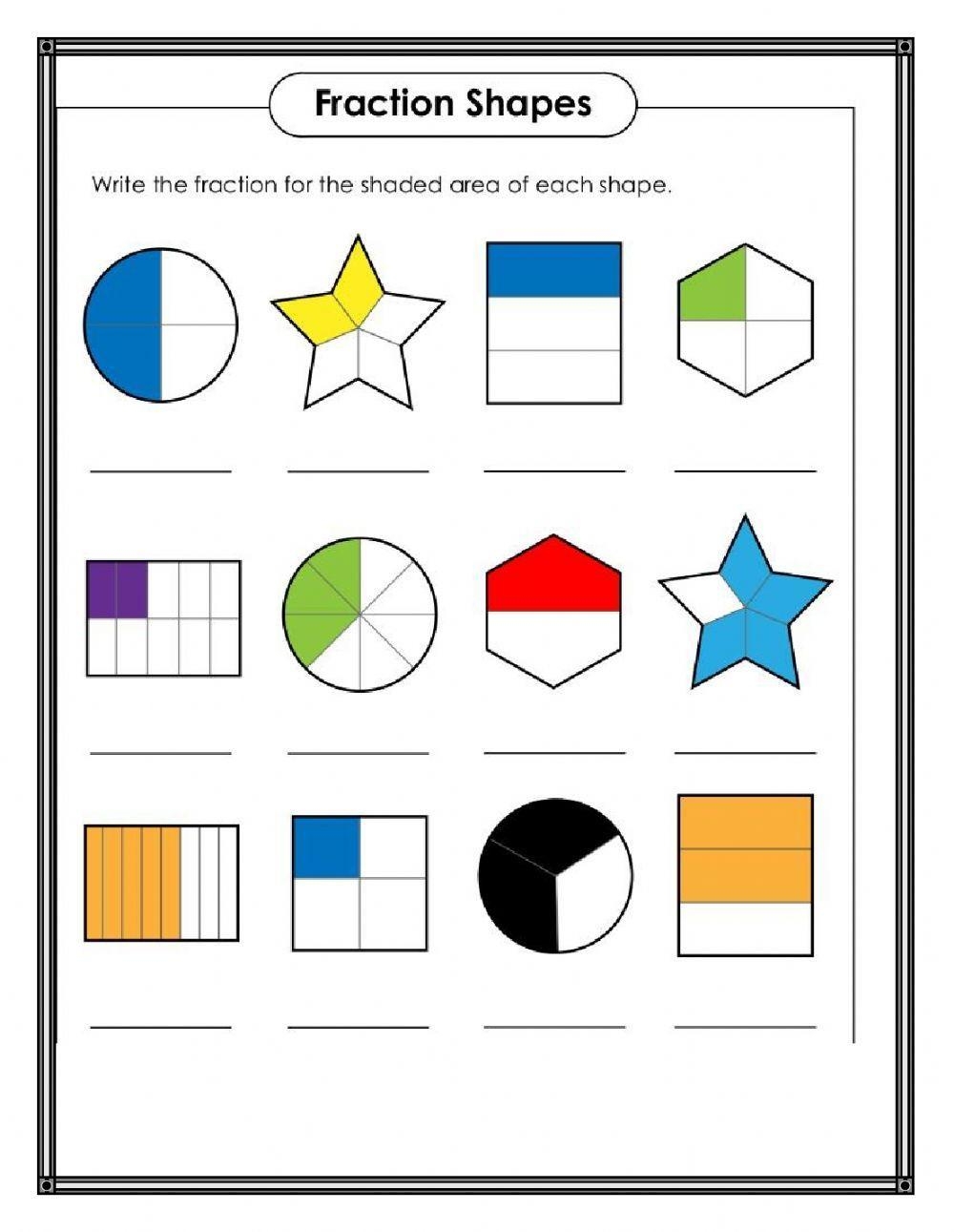 3rd Grade Worksheets Free Printable Fractions