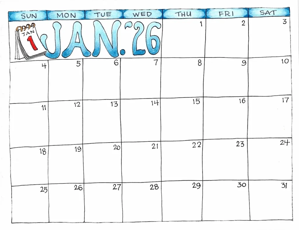 Free Printable Calendar 2026