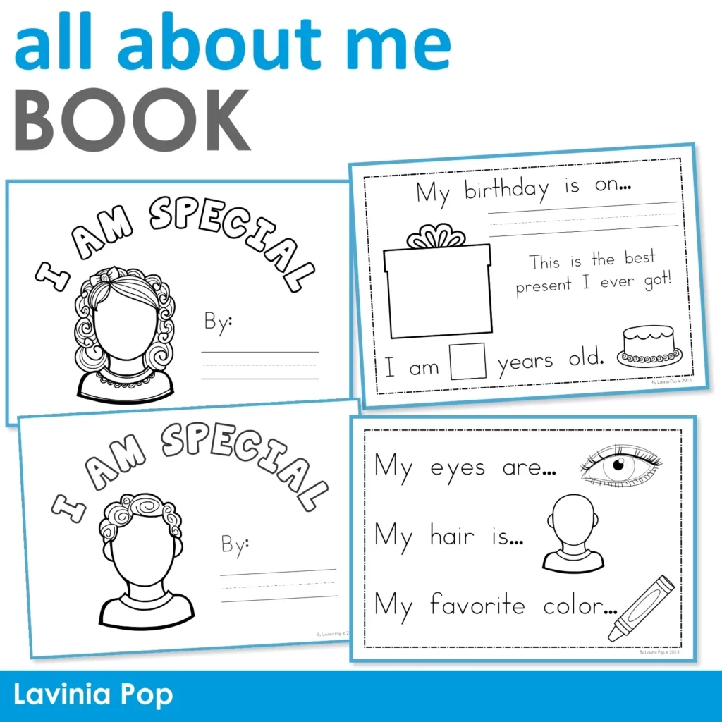 All About Me Preschool Printable Worksheets