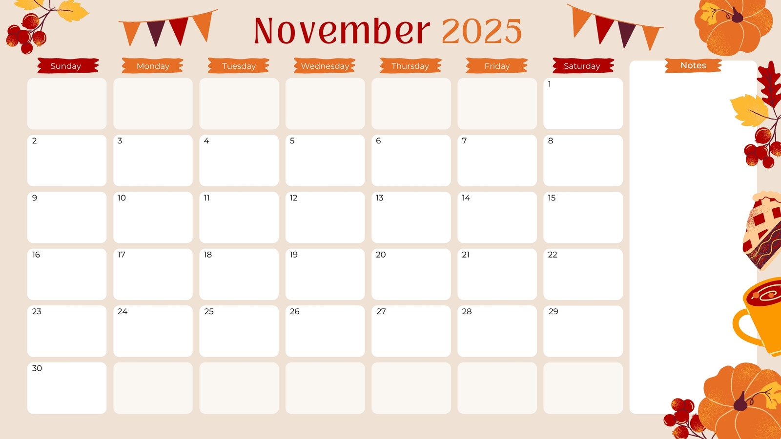 Free Printable Calendar November
