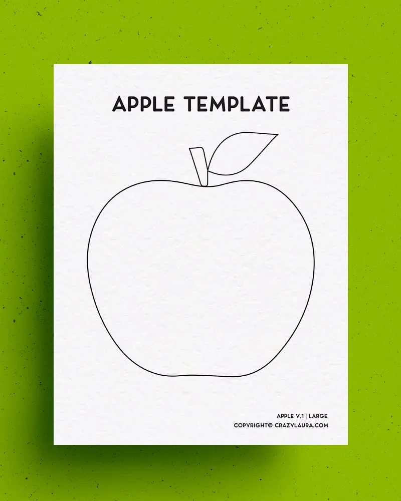 Large Printable Apple Template