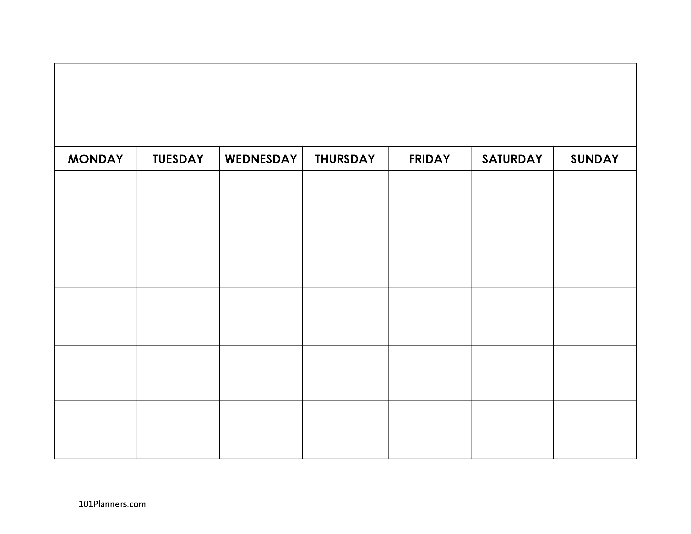 FREE Blank Calendar Templates Word Excel PDF For Any Month