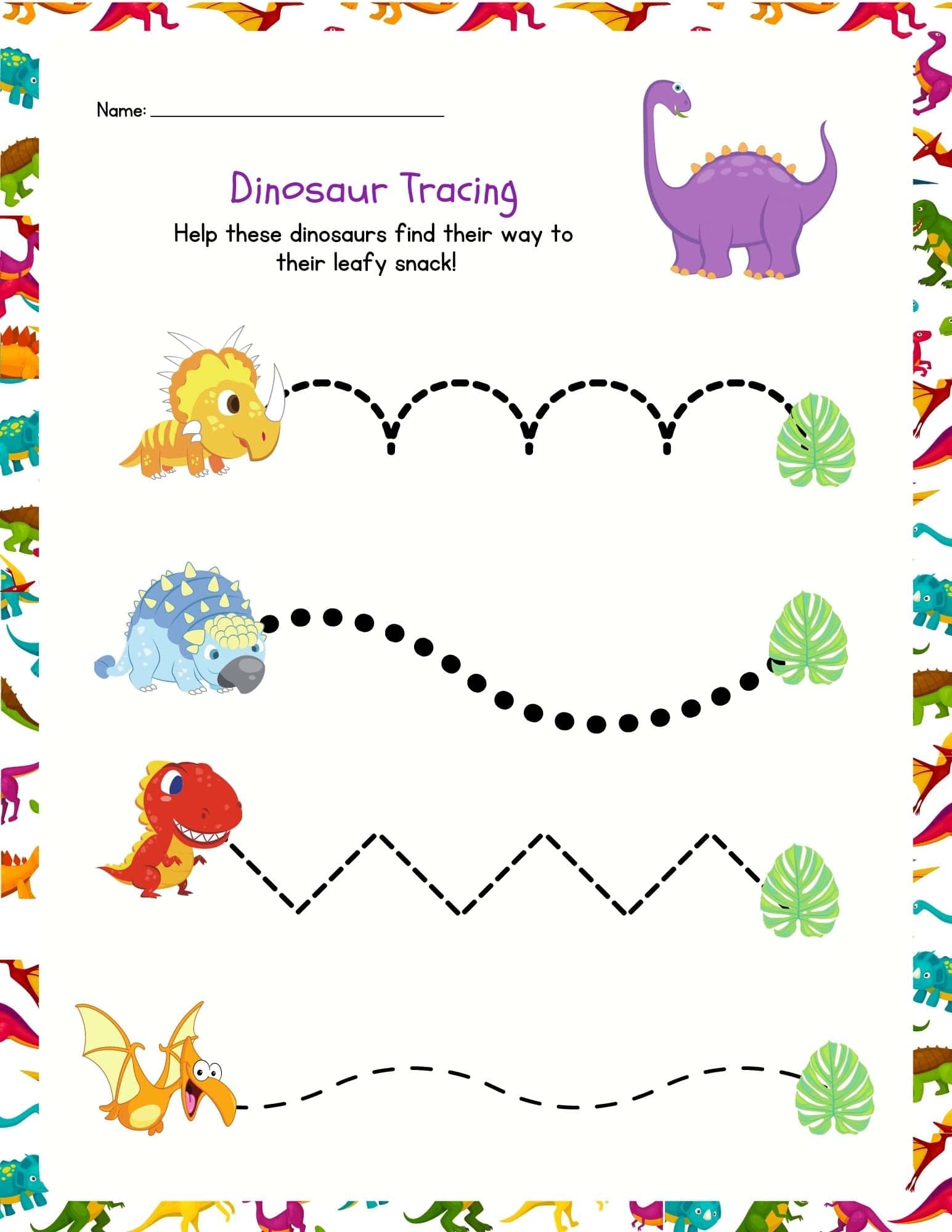 Printable Tracing Worksheets For Kindergarten