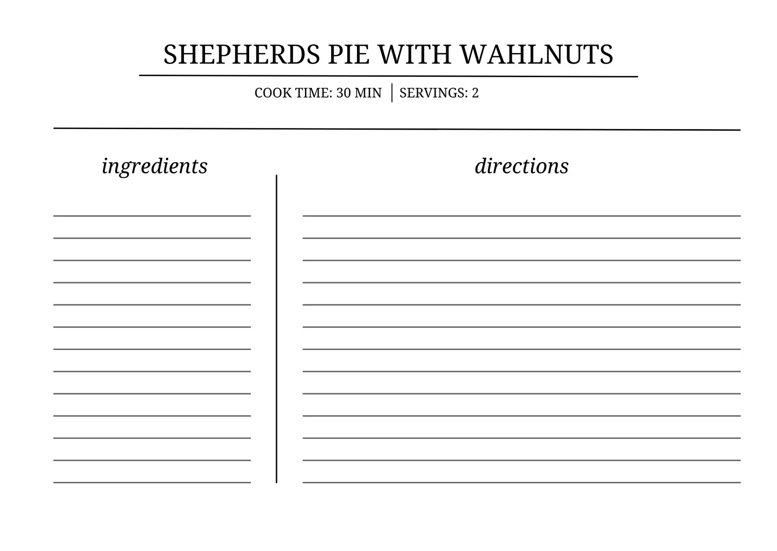 Free Custom Printable Recipe Card Templates Online Canva