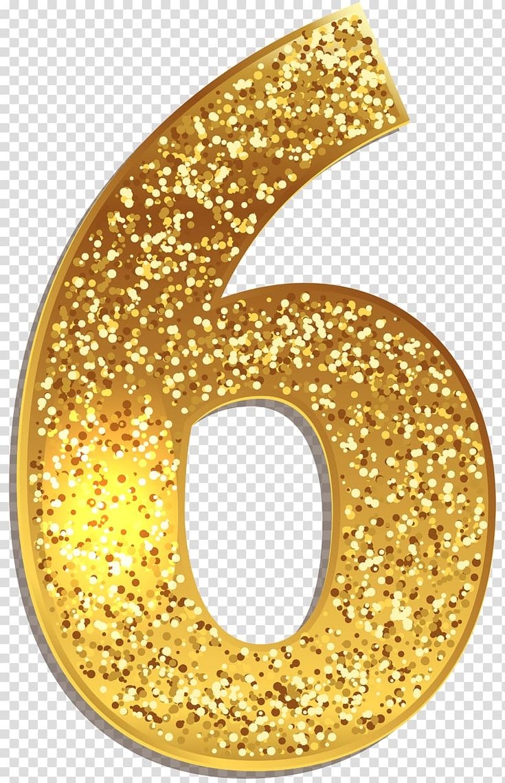 Free Download Gold Number 6 Illustration Gold Number Symbol 