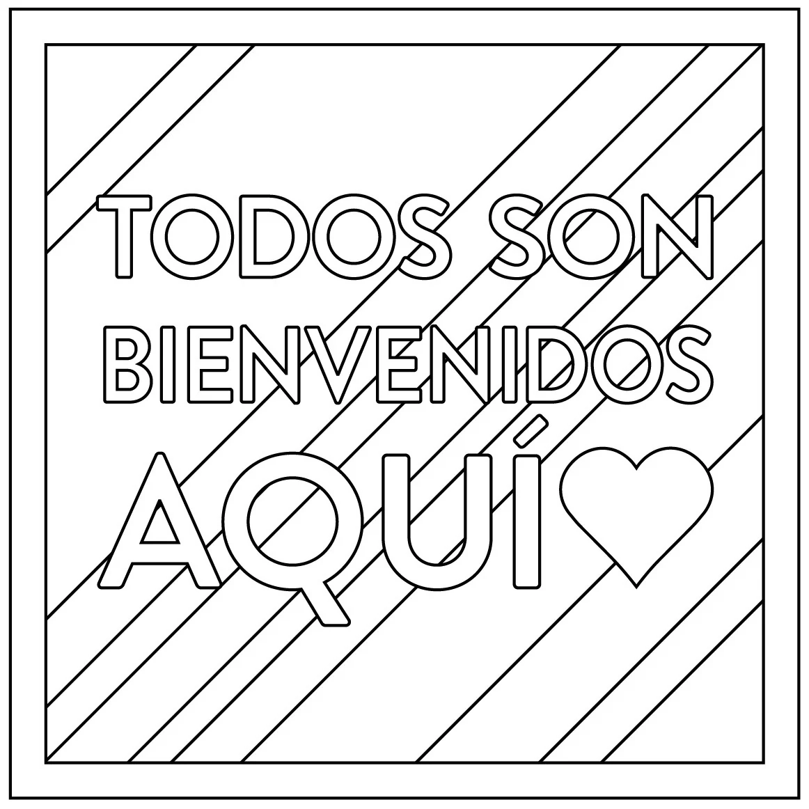 Free Download Spanish Coloring Sheet All Are Welcome Here