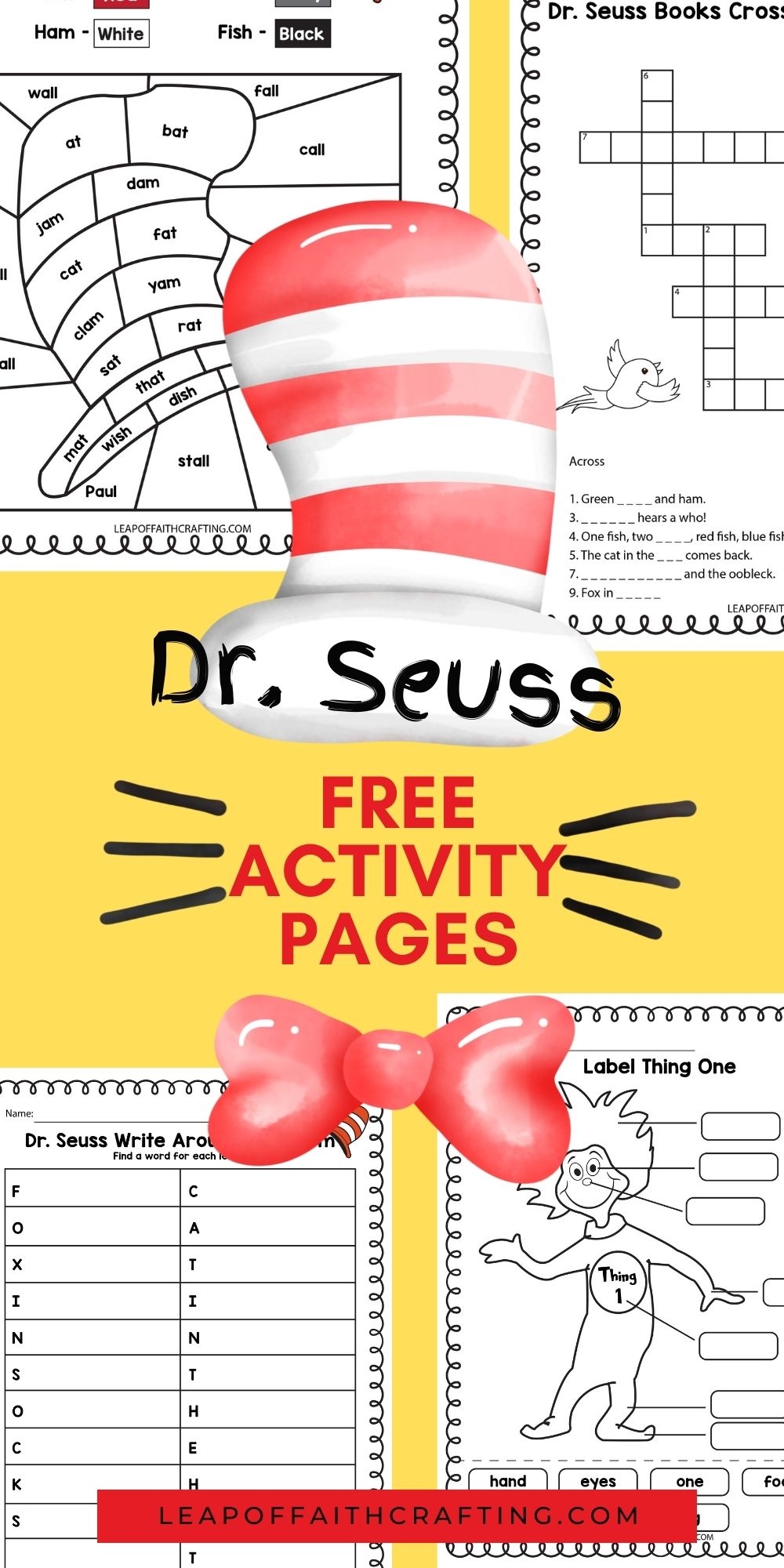 FREE Dr Seuss Worksheets And Printables For Kids Leap Of Faith 