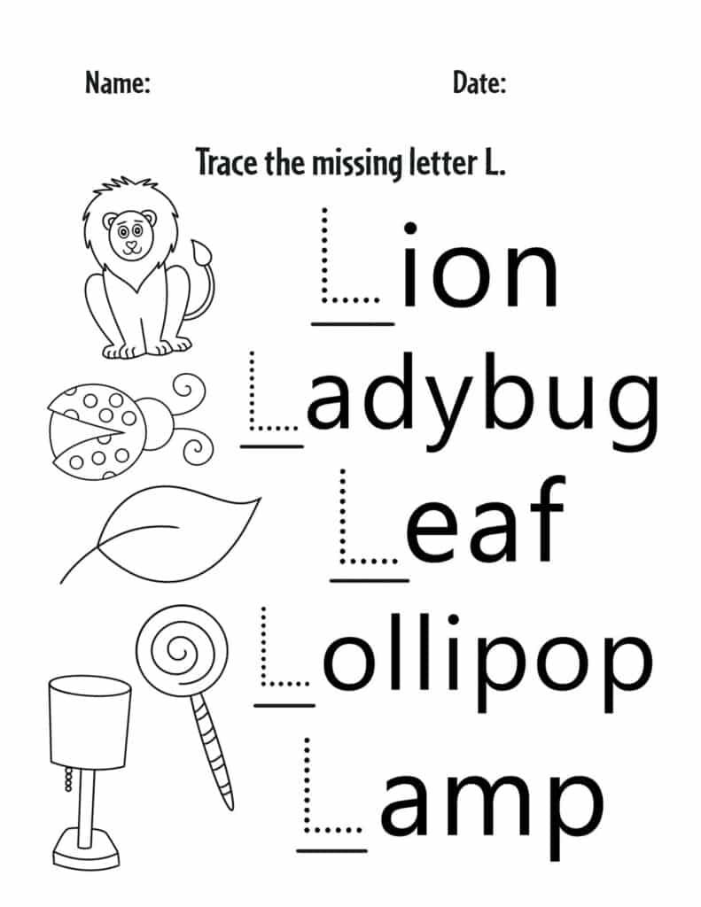 Free Printable Preschool Worksheets Letter L