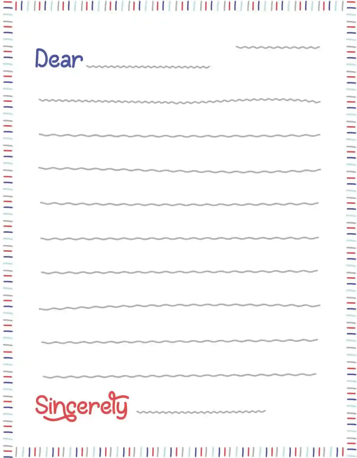 Letter Printable Template