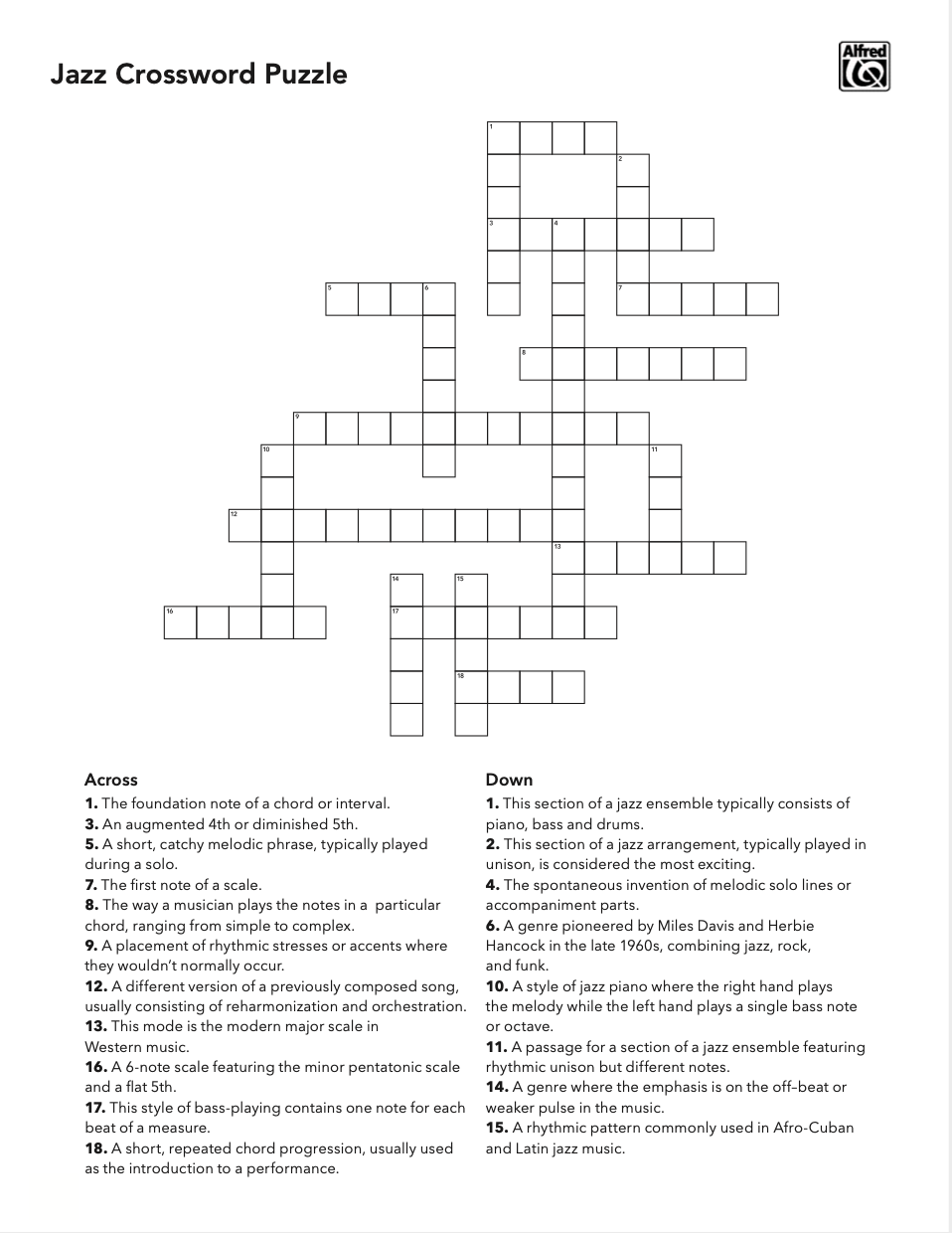 Free Printable Entertainment Crossword Puzzles