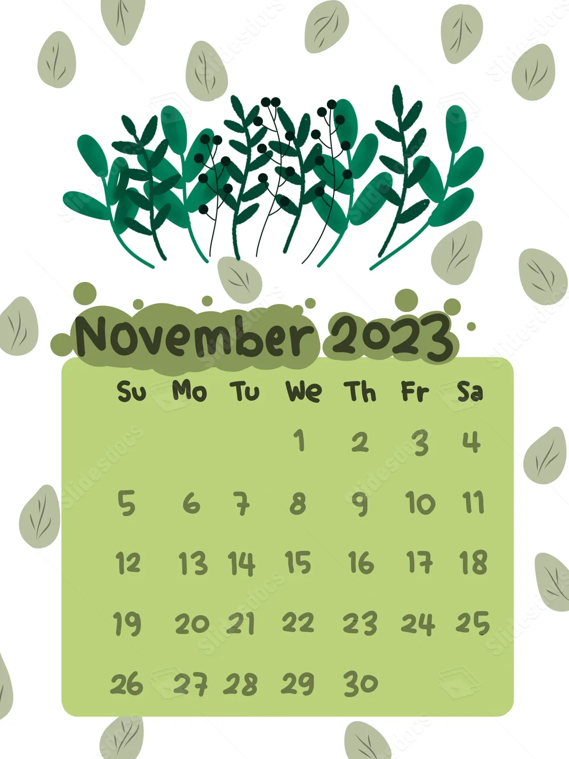 Free November Calendar Templates In Microsoft Word And Google Docs 