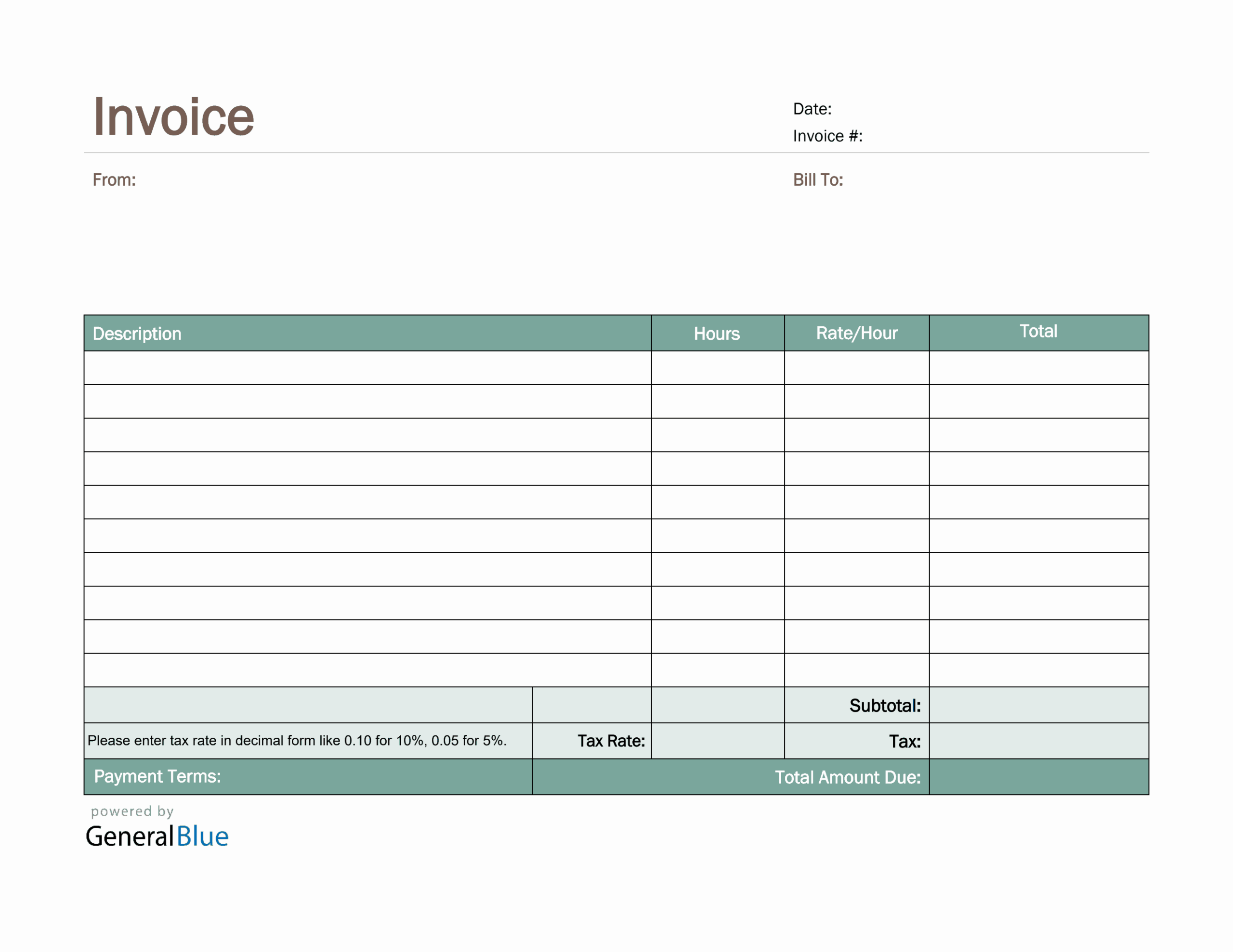 Free PDF Invoice Templates