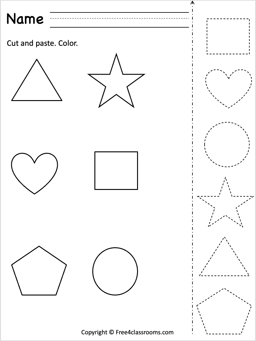 Preschool Cutting Worksheets Free Printable