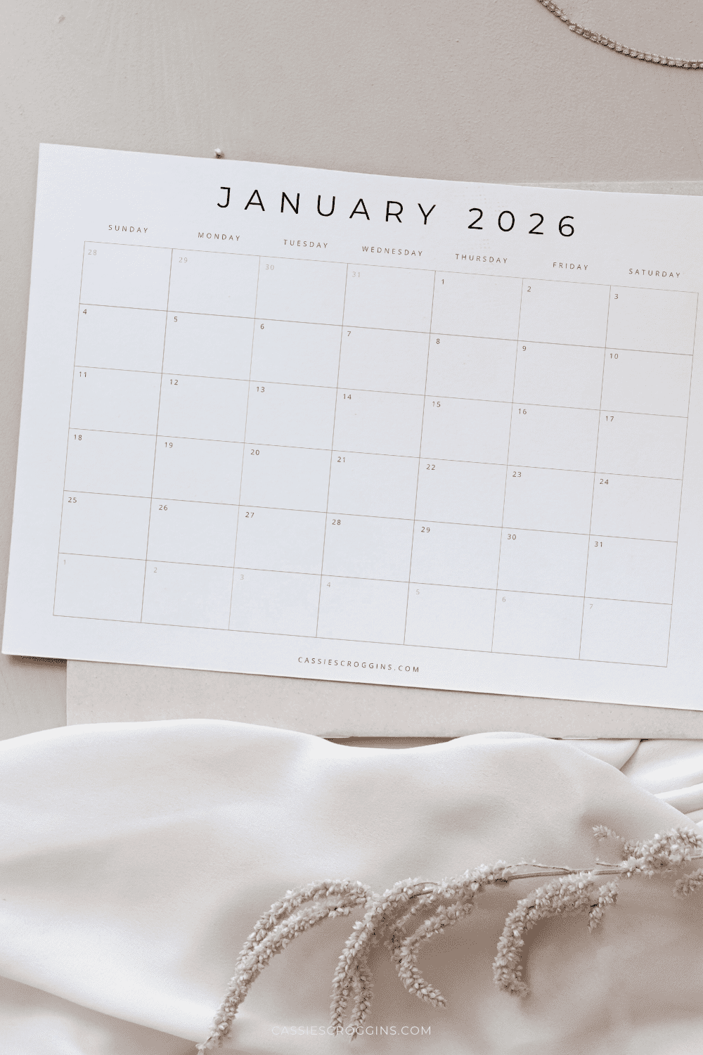 Printable Calendar Pages 2026