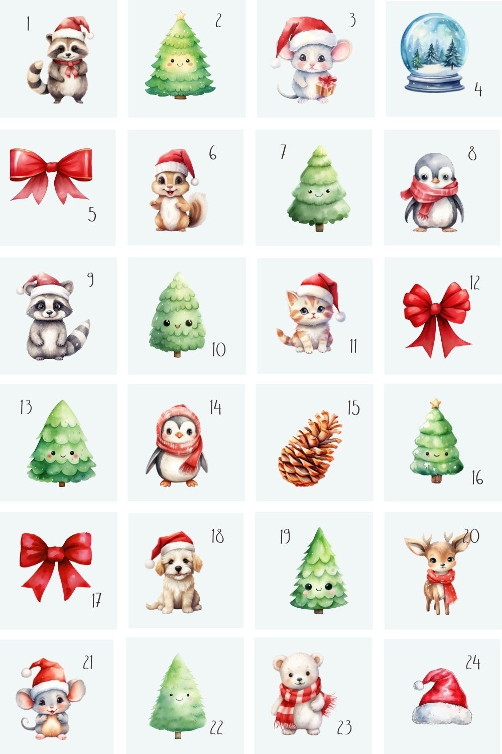 Advent Calendar Printable Template
