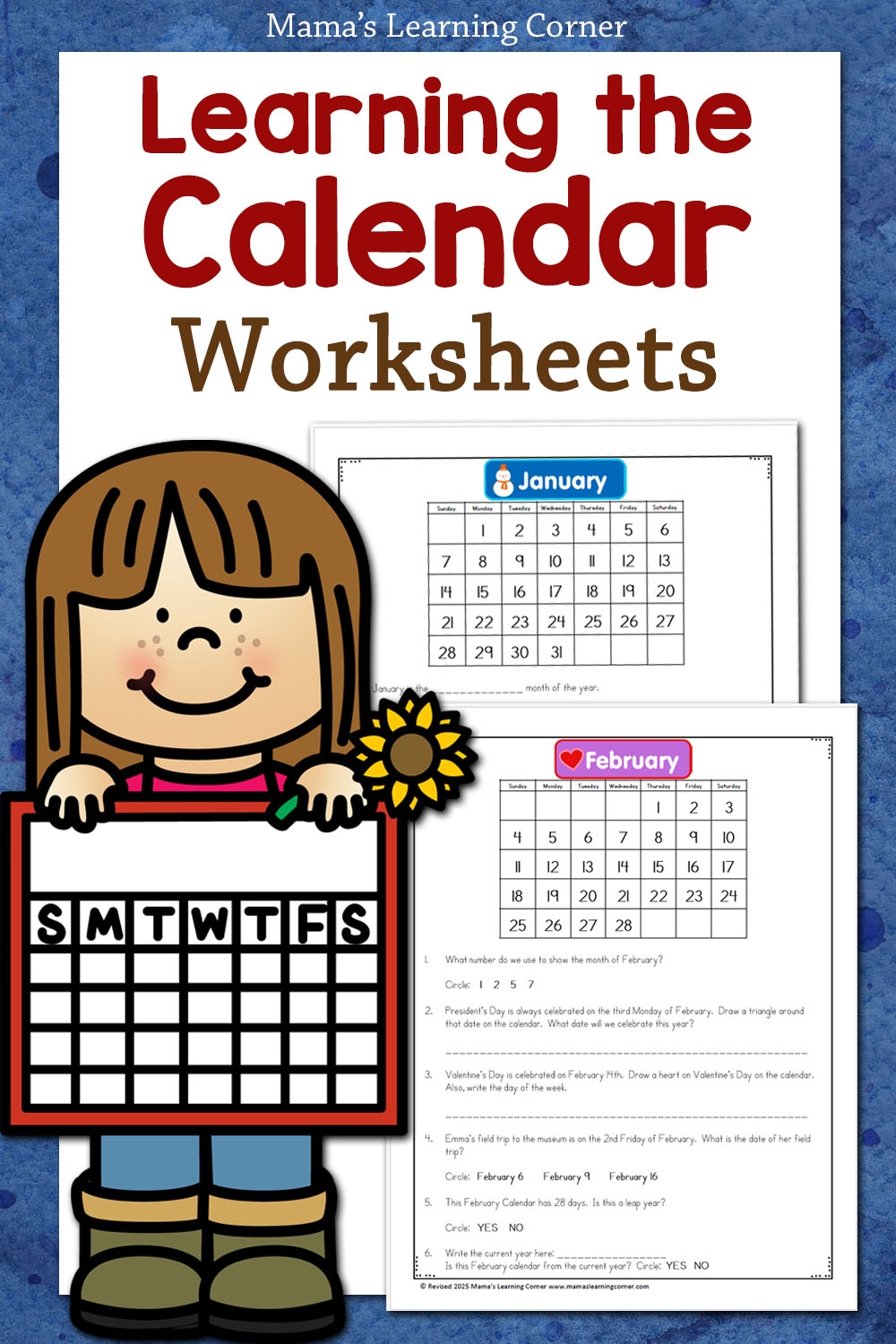Free Printable Calendar Worksheet Packet Learn The Calendar By 