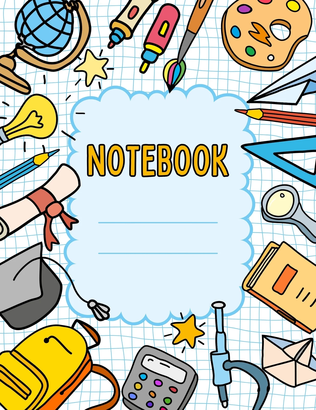 Free Printable Custom Math Notebook Cover Templates Canva