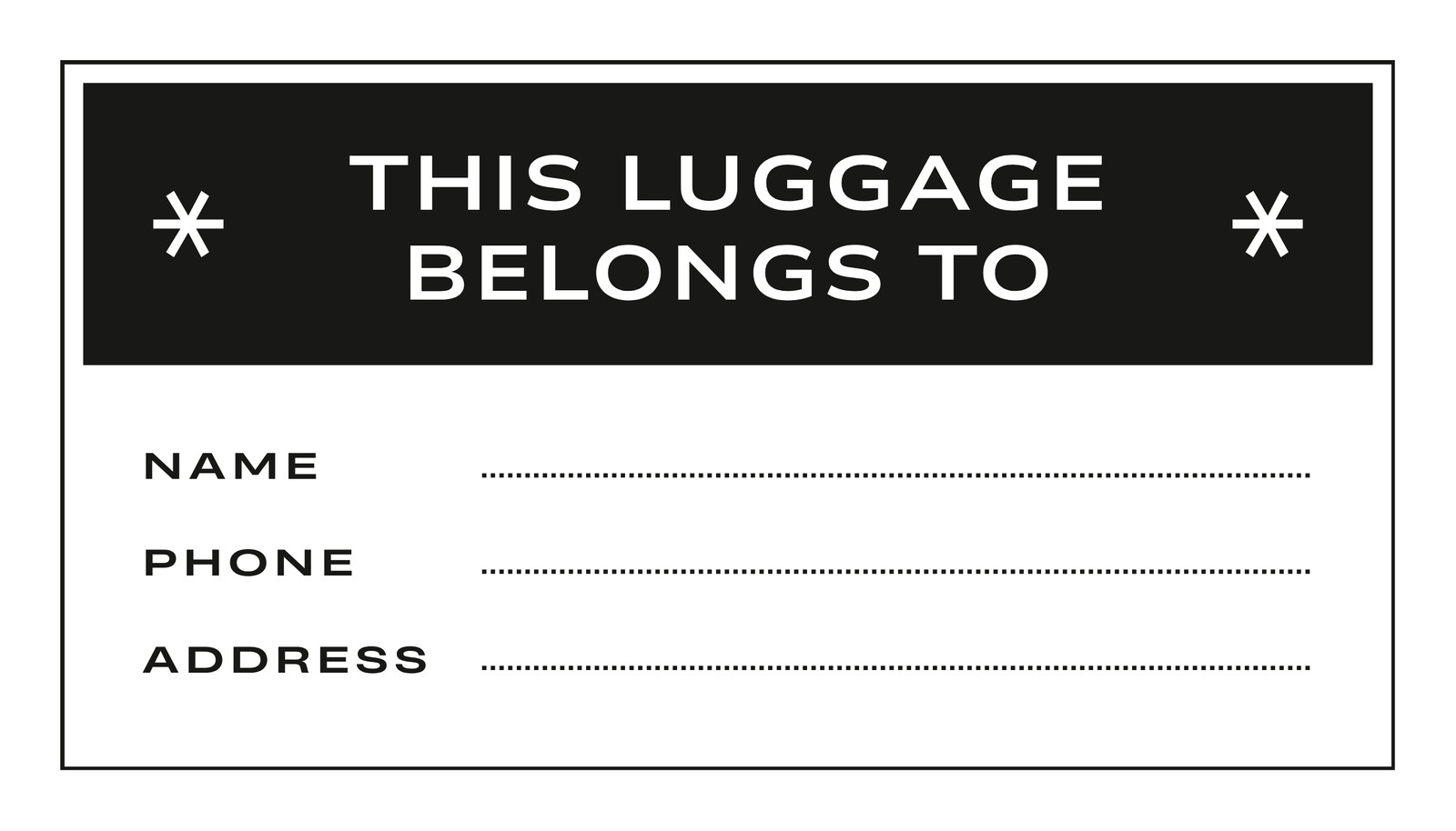Free Printable Customizable Luggage Tag Templates Canva