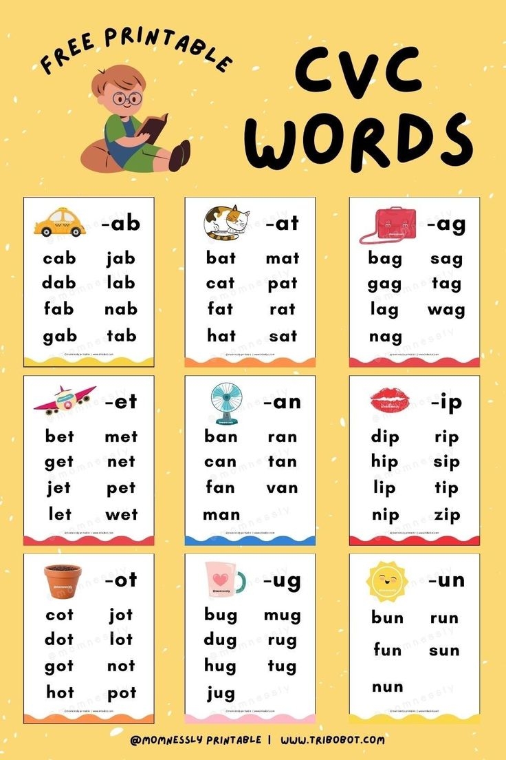 Cvc Words Free Printable Worksheet