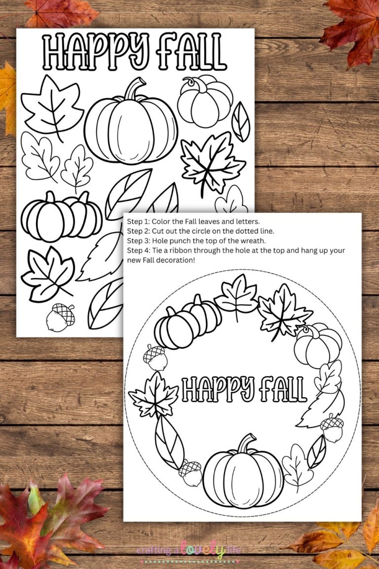 Free Printable Fall Wreath Craft For Kids