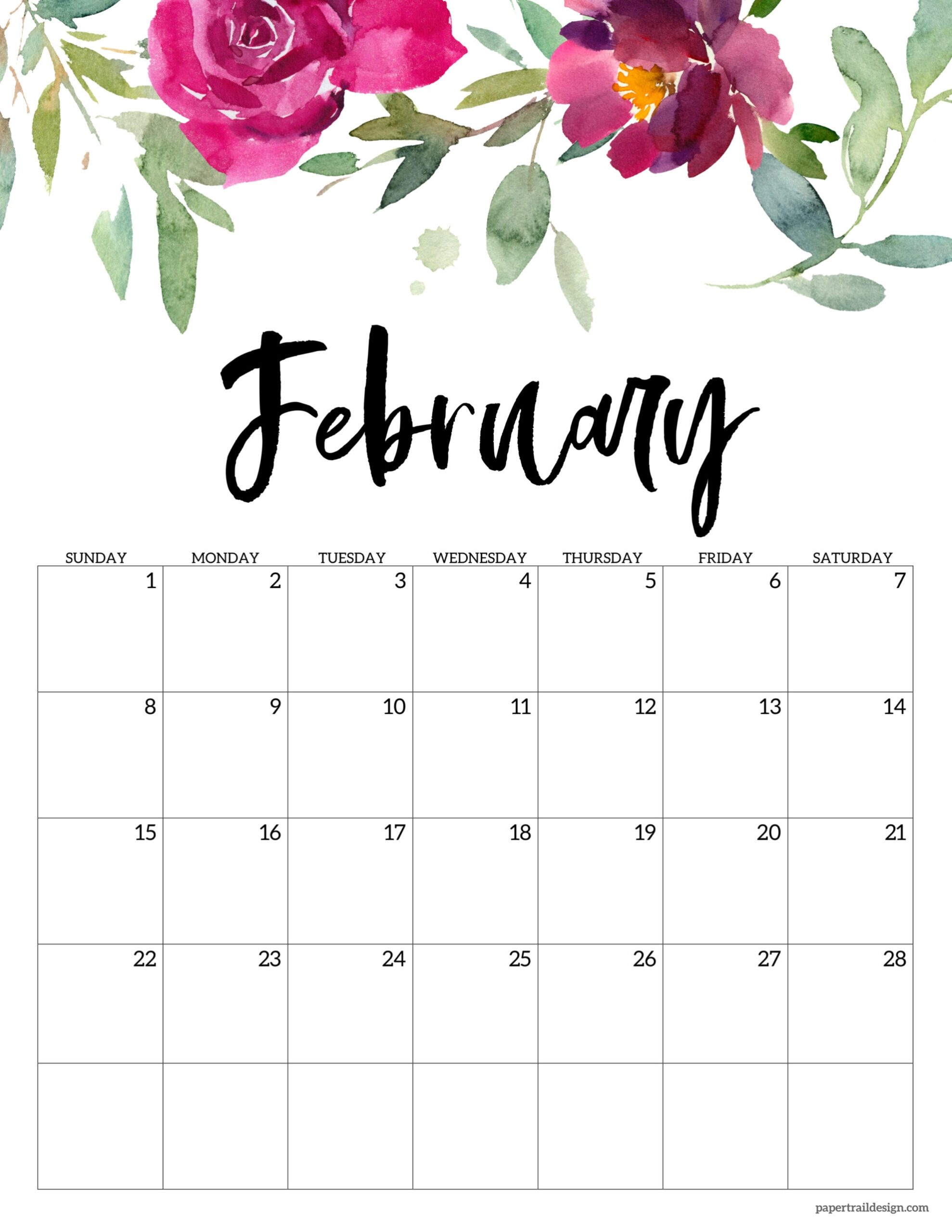 2026 Printable Monthly Calendar Free
