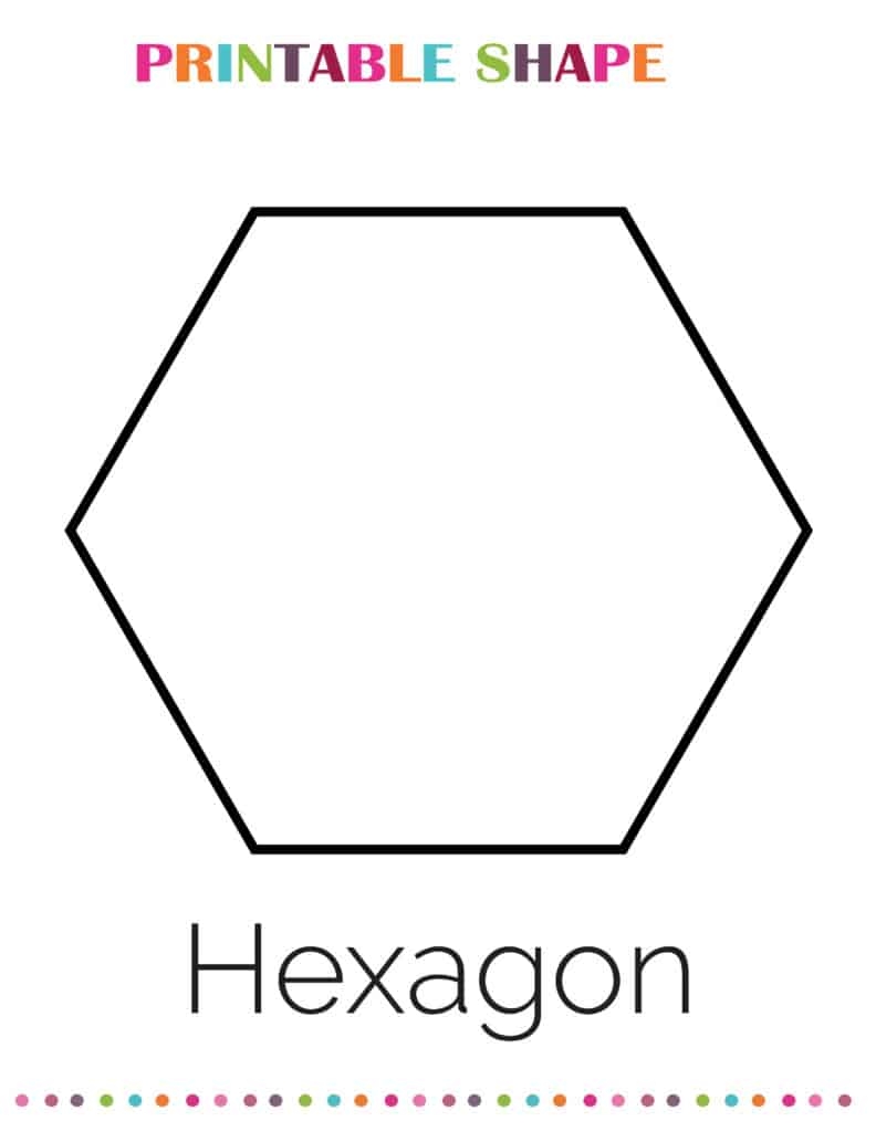 Free Printable Hexagon Shape Freebie Finding Mom Worksheets 