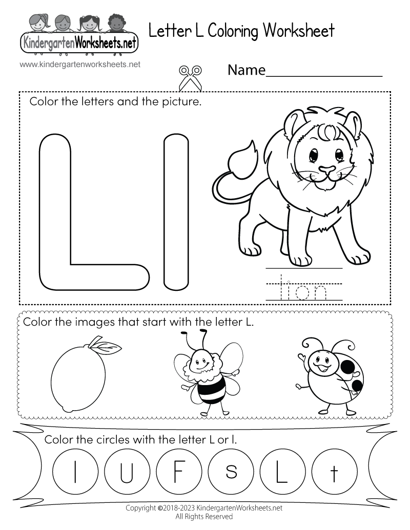 Free Printable Letter L Coloring Worksheet Worksheets Library