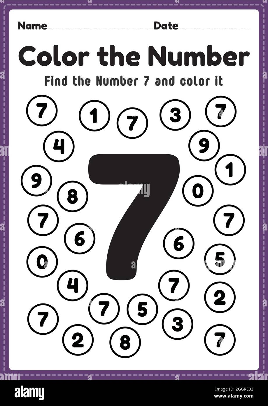 Free Printable Number 7 Seven Worksheets For Kids PDFs 