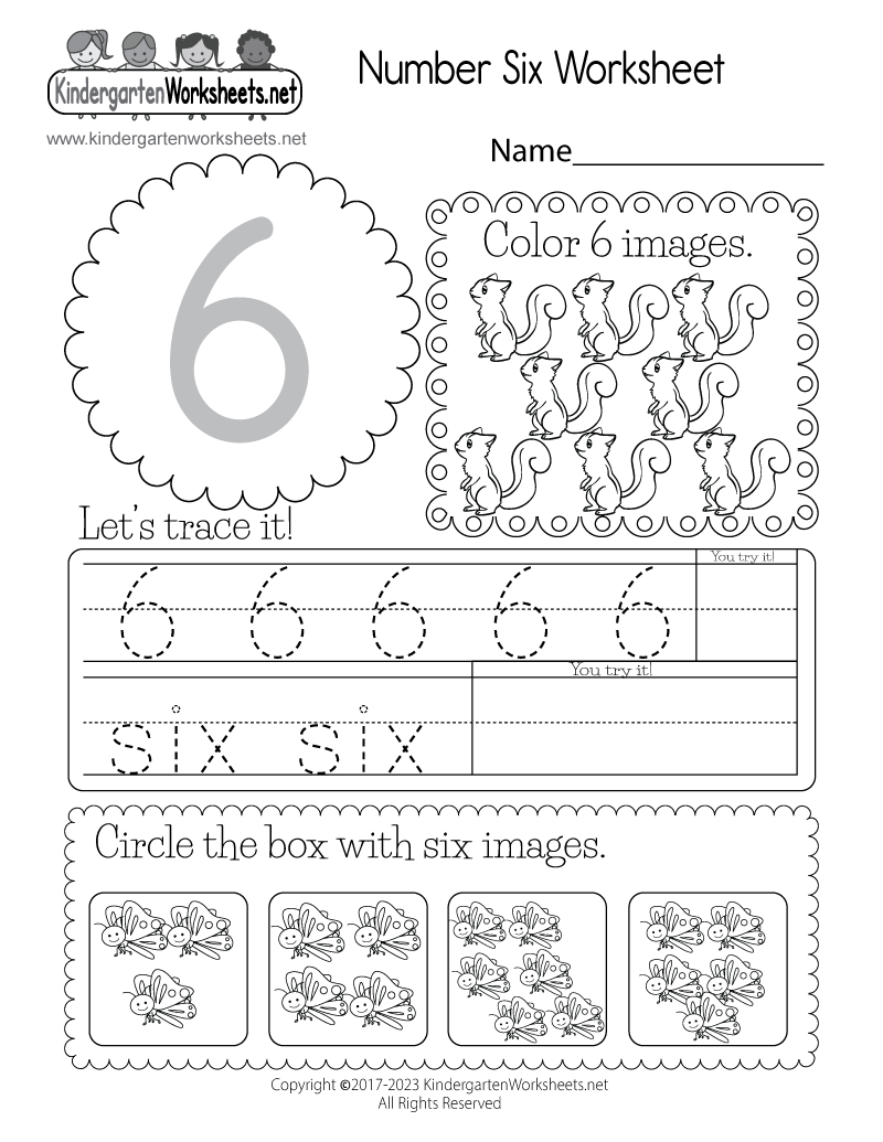 Number 6 Printable