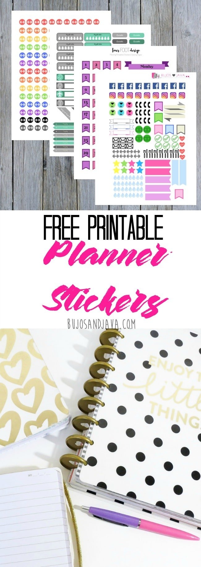 Free Day Designer Planner Sticker Printables