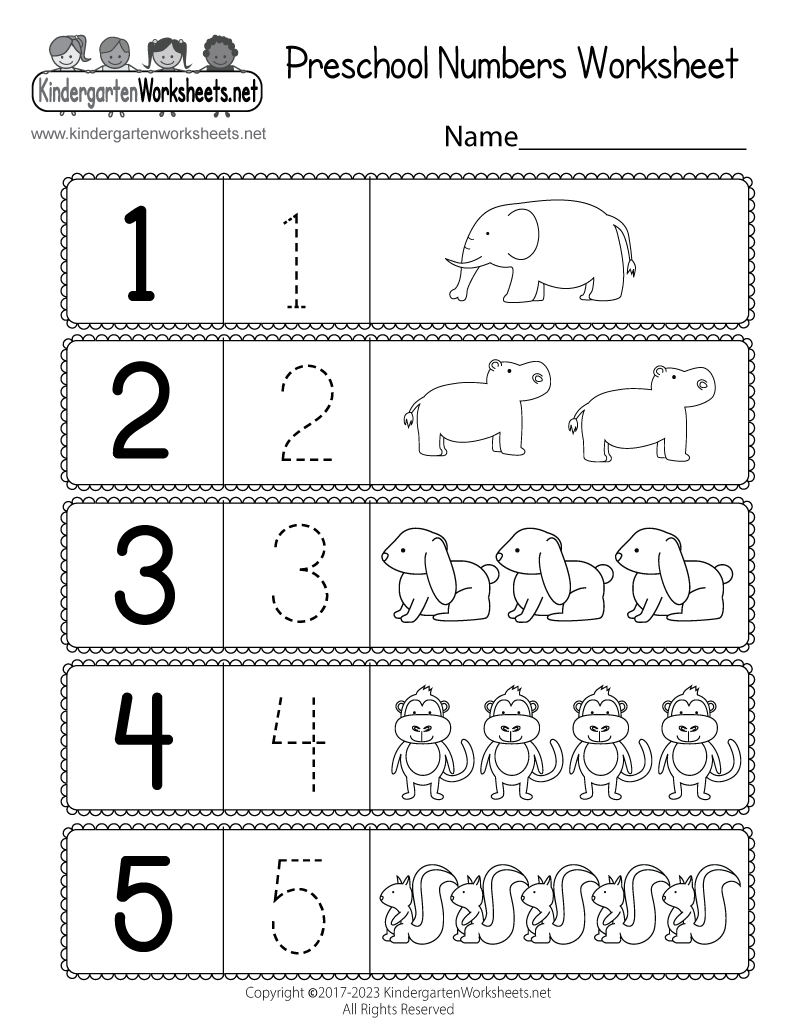 Preschool Printables Worksheets Free