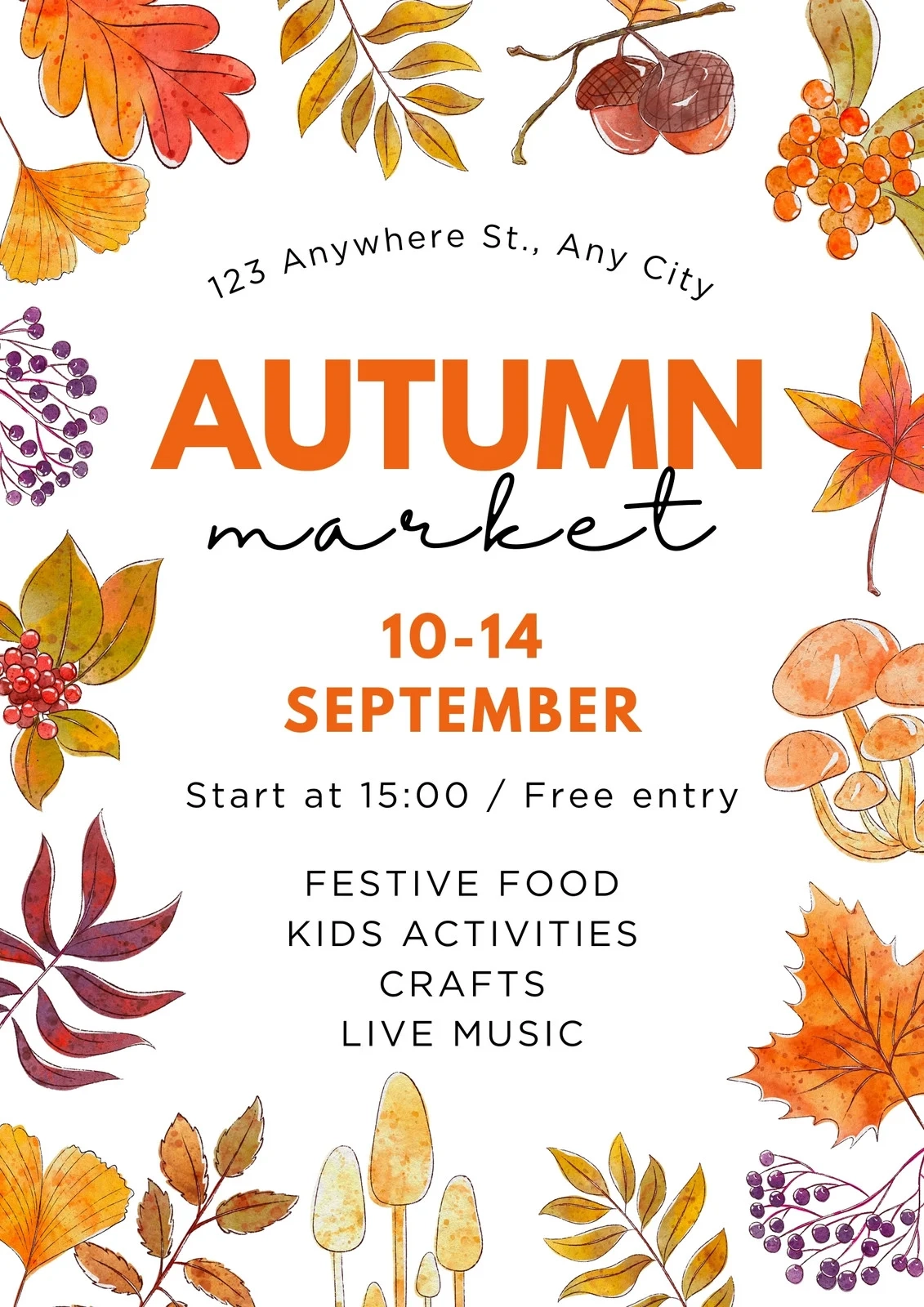 Free To Edit And Print Festival Flyer Templates Canva