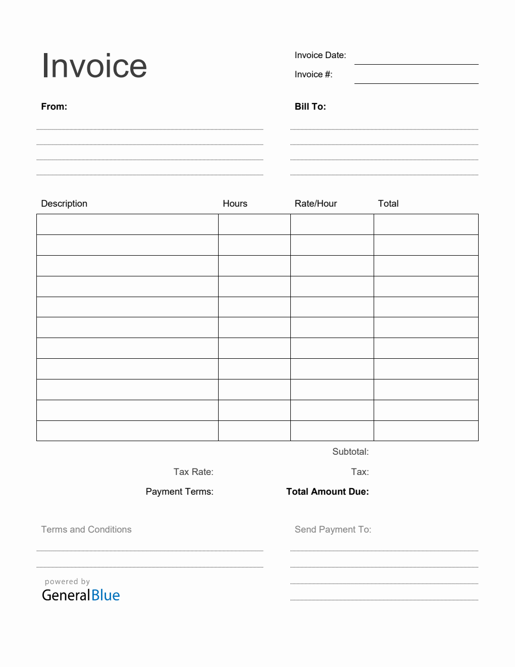 Free Word Freelance Invoice Templates