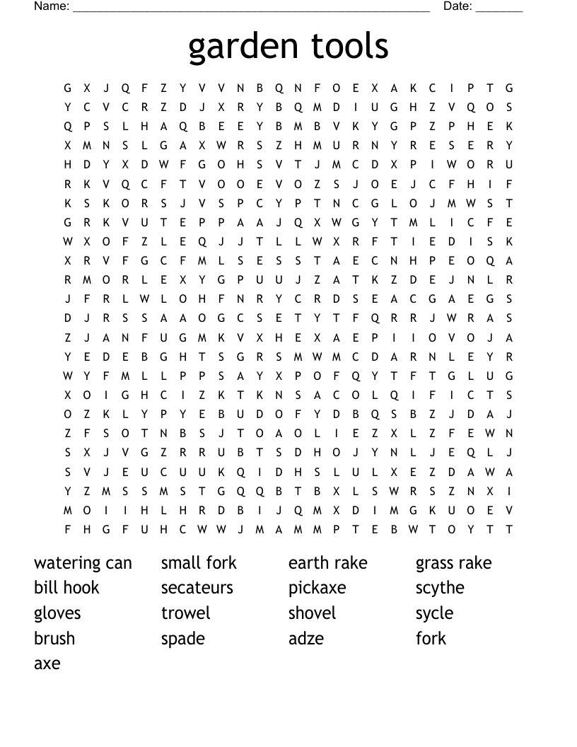 Free Printable Word Search Puzzles Utensils