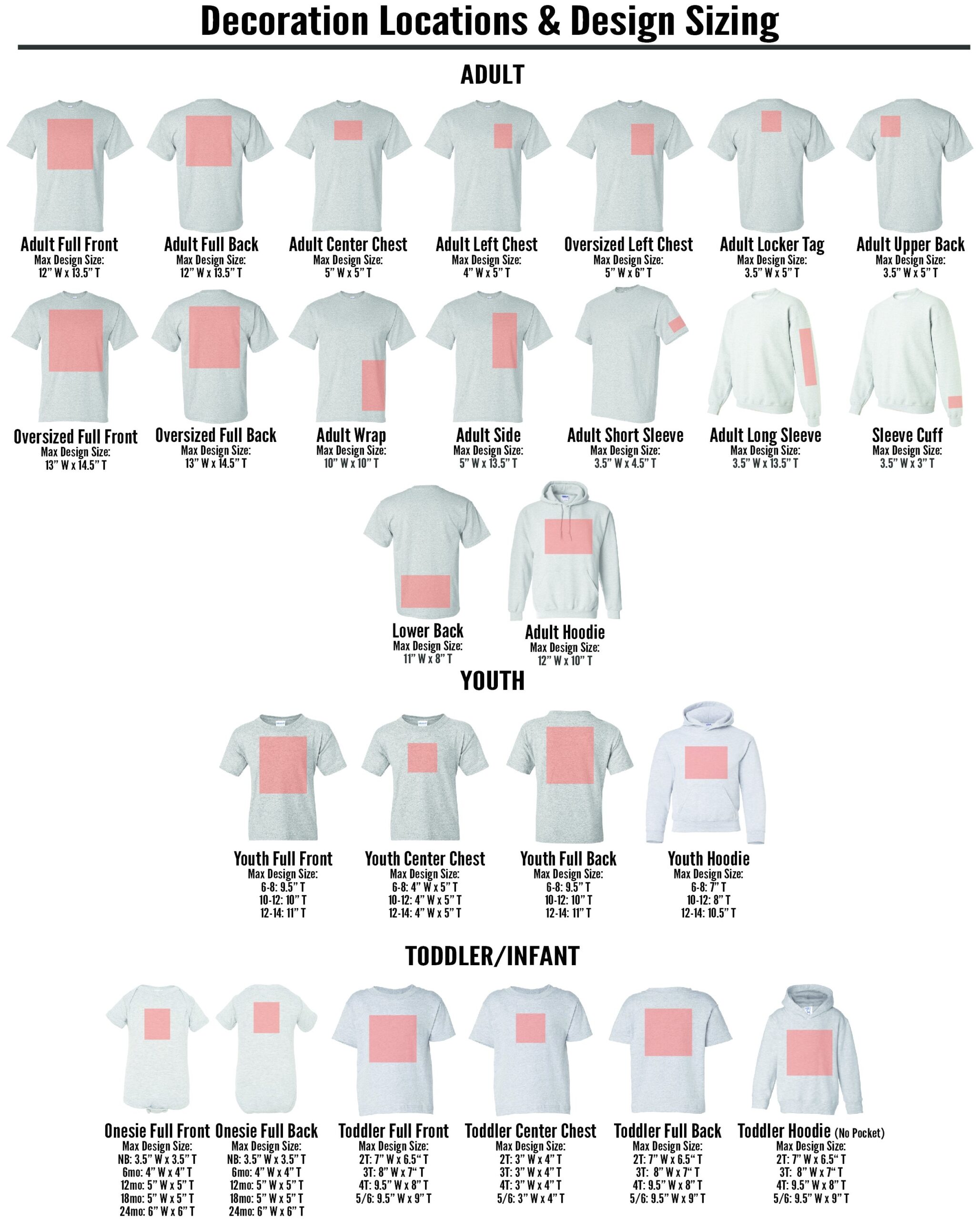 T Shirt Design Print Size