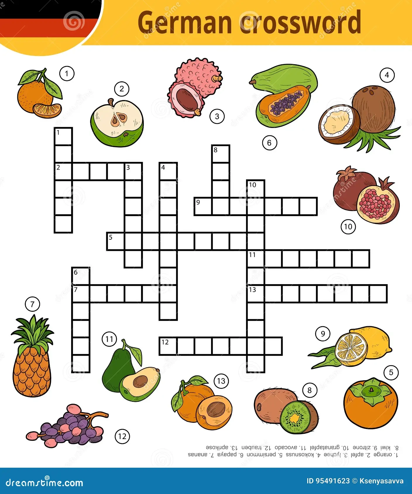 Easy German Crossword Puzzles Printable