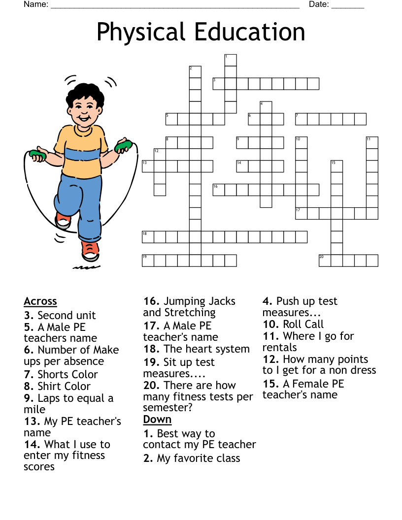 Grade 4 Crossword Puzzles Printable