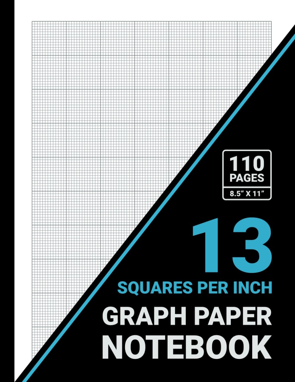 Graph Paper 13 Squares Per Inch Notebook 1 13 Inch Squares 13x13 Grid Graph Paper For Math Science Engineering Students amp Teachers 8 5 X 11 