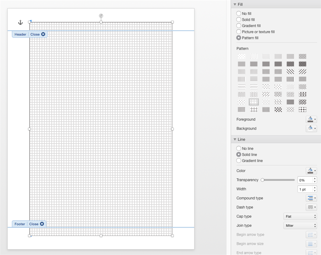 Graph Paper As Background In A Word Document Tiled Pattern 